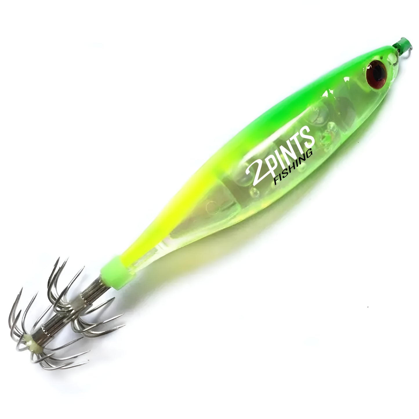 GlowTech Squid Jig - Luminescent Glow in the Dark Weighted Squid Jig for all depths 4.3 inch 1/3 Oz Fishing Lure