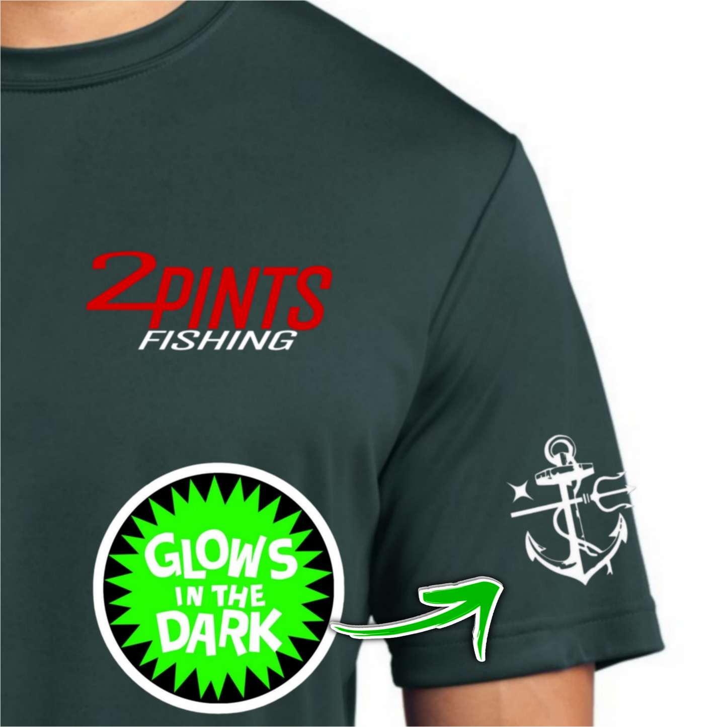 Performance Quick Dry Fishing Tee - Featherlight Glo-Tech UPF 50+ DriFit Anti Microbal Sport Shirt