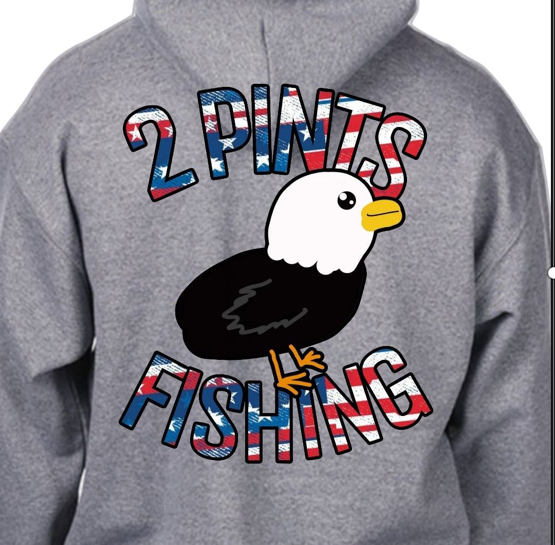 American Eagle Winter Fishing Hoodie - Heavy Weight Cotton Blend Thick Warm Hoodie for Men and Women