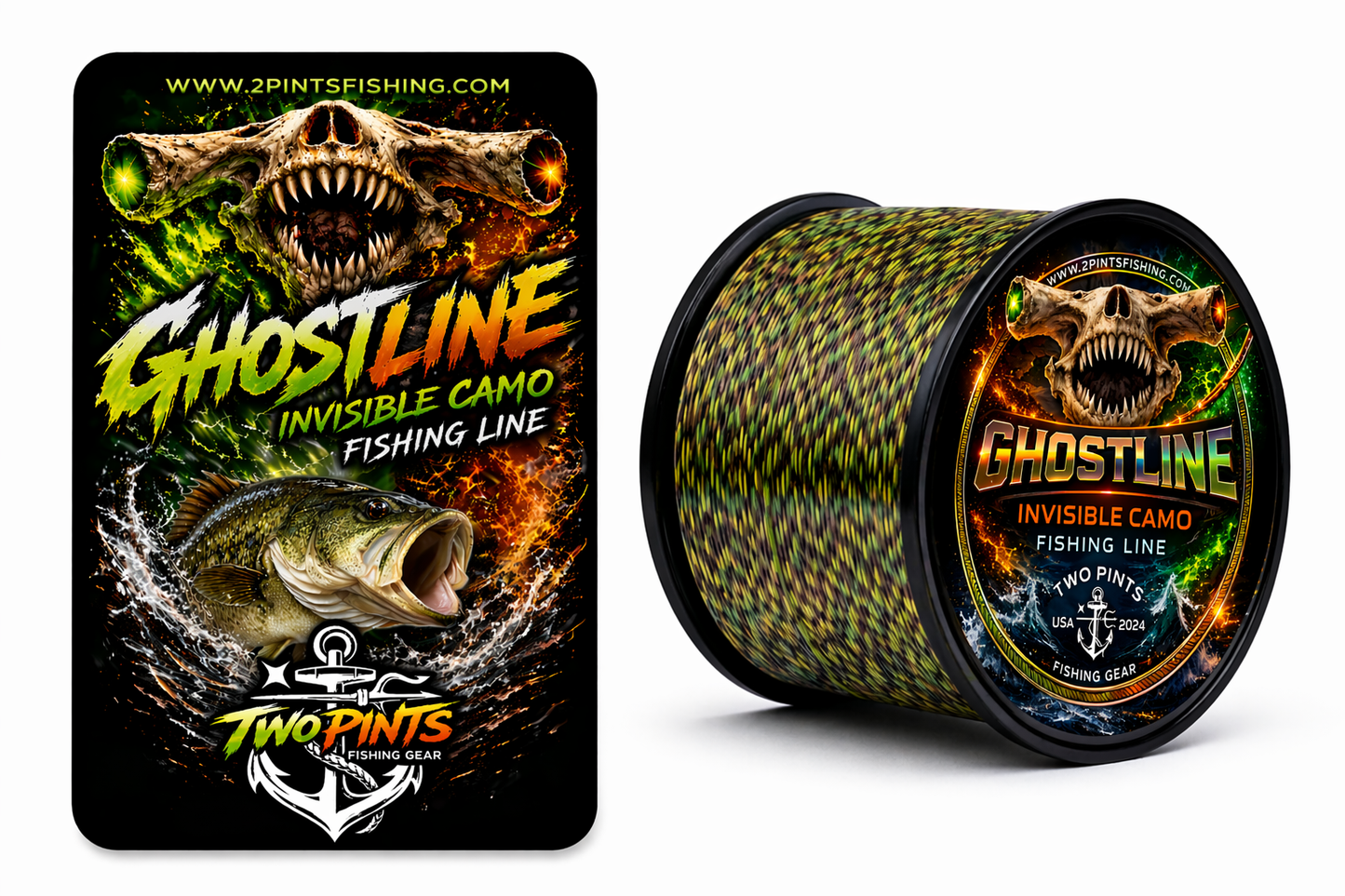 GHOSTLINE Invisible Camo Monofilament Fishing Line - 300m