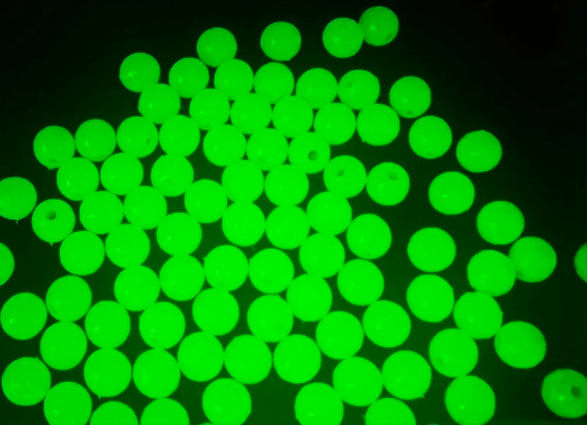 50 Piece Glow Fishing Beads - Luminescent Floating Hard Body Rig Beads