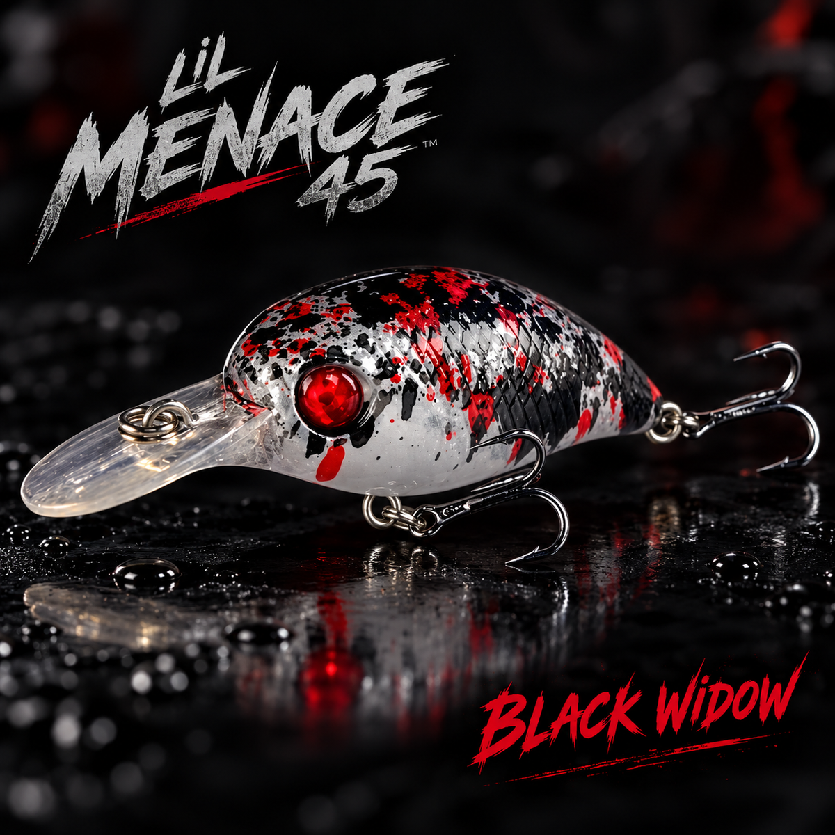 Lil MENACE 45 - 45mm 3g Floating Crankbait Twitch Fishing Lure - Hand Painted w/ Steel Balls