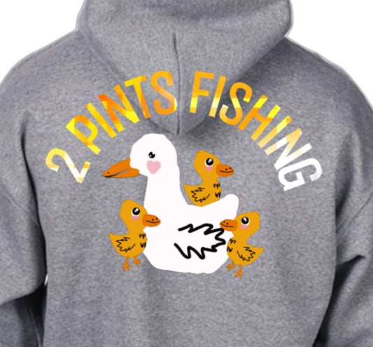 Mama Duck Winter Hoodie - Warm Heavy Weight Thick Cotton Blend Fishing Hoodie