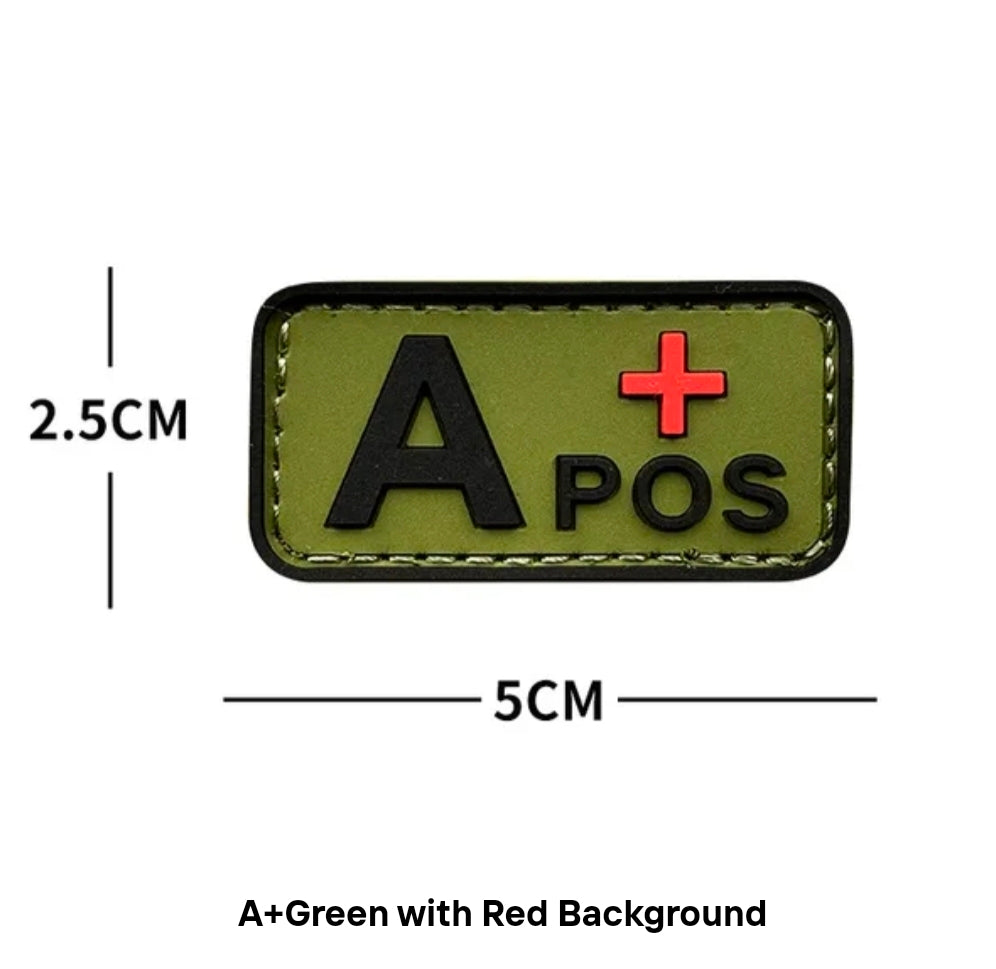 Blood Type Velcro Patches