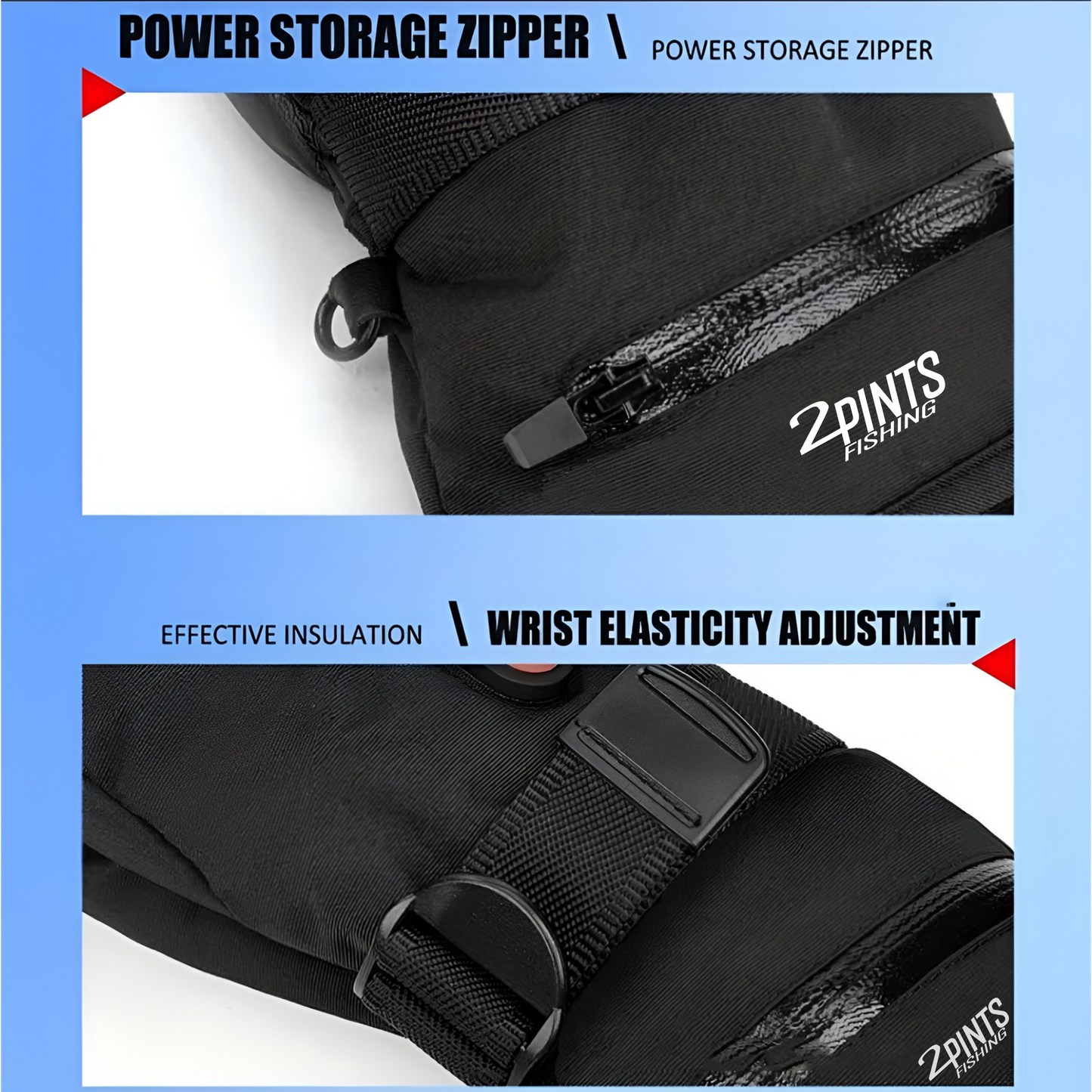Rechargeable Heated Gloves - 5000mah - Windproof/Waterproof - Touchscreen Compatable Fingertips
