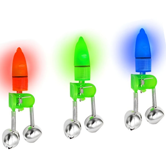5 Pack LED Lights for Fishing Pole - Bite Alarm Light & Clip on Bells