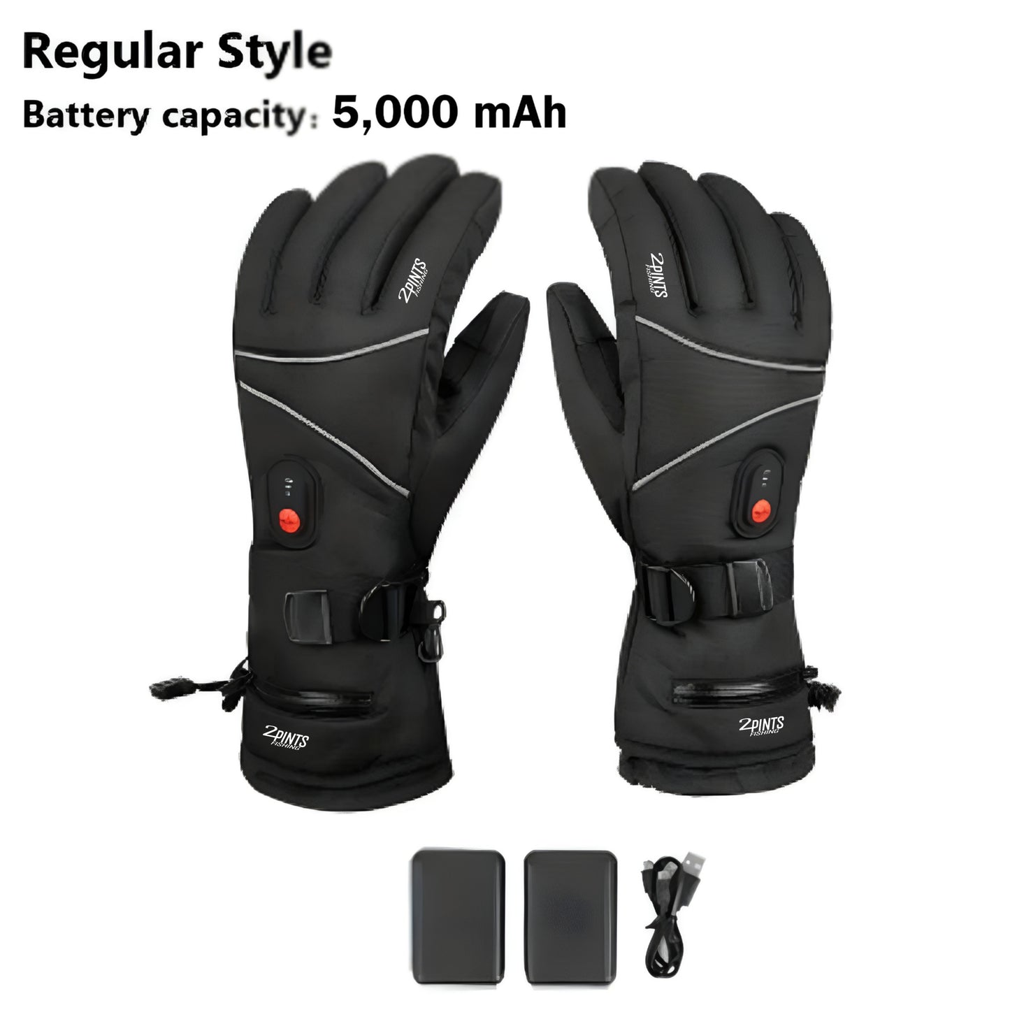 Rechargeable Heated Gloves - 5000mah - Windproof/Waterproof - Touchscreen Compatable Fingertips