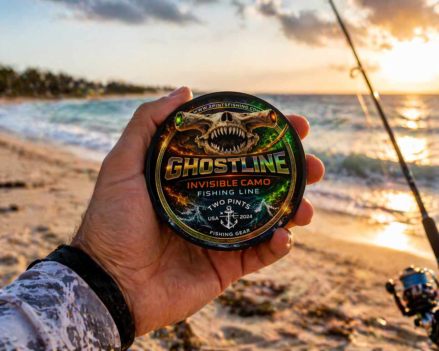 GHOSTLINE Invisible Camo Monofilament Fishing Line - 300m