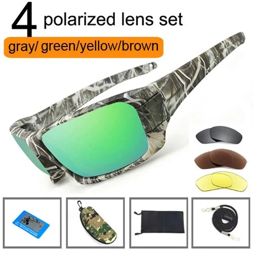 NEWBOLER Fishing Sunglasses: Polarized Lens Camouflage Frame