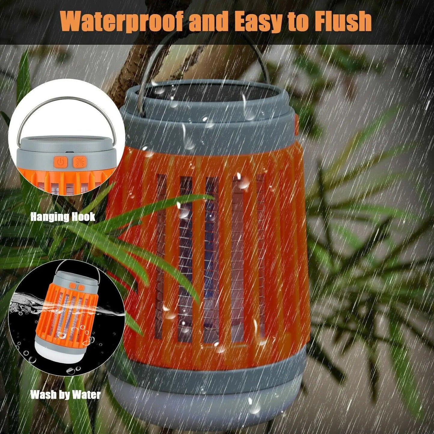 Solar USB Mosquito Killer + Electronic Fly Bug Insect Zapper